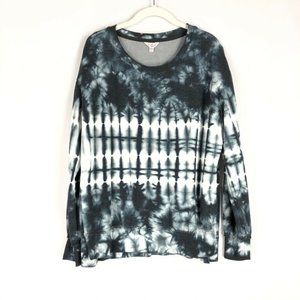 Fuda Sweatshirt Gray Tie Dye Stretch Crew Neck